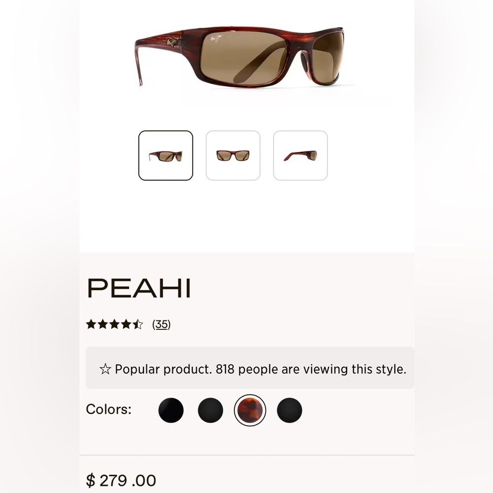 PEAHI Polarized Wrap Sunglasses Brown - Face Shape Large